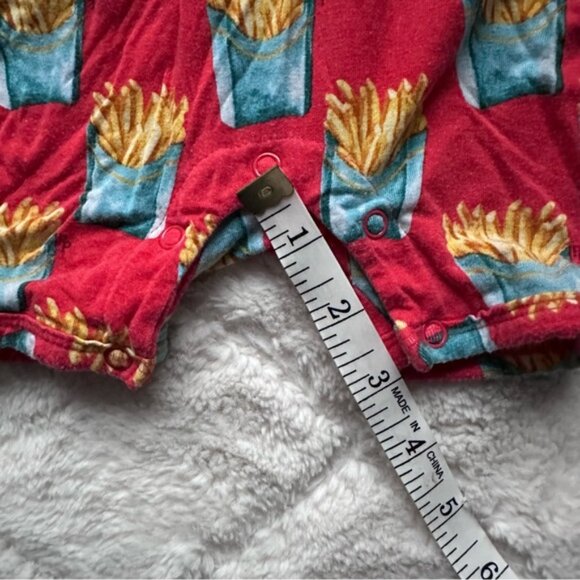 Posh Peanut | “Time Fries” Red Ruffle Butt Shorts Romper | Size 6-9 Months - Picture 11 of 11